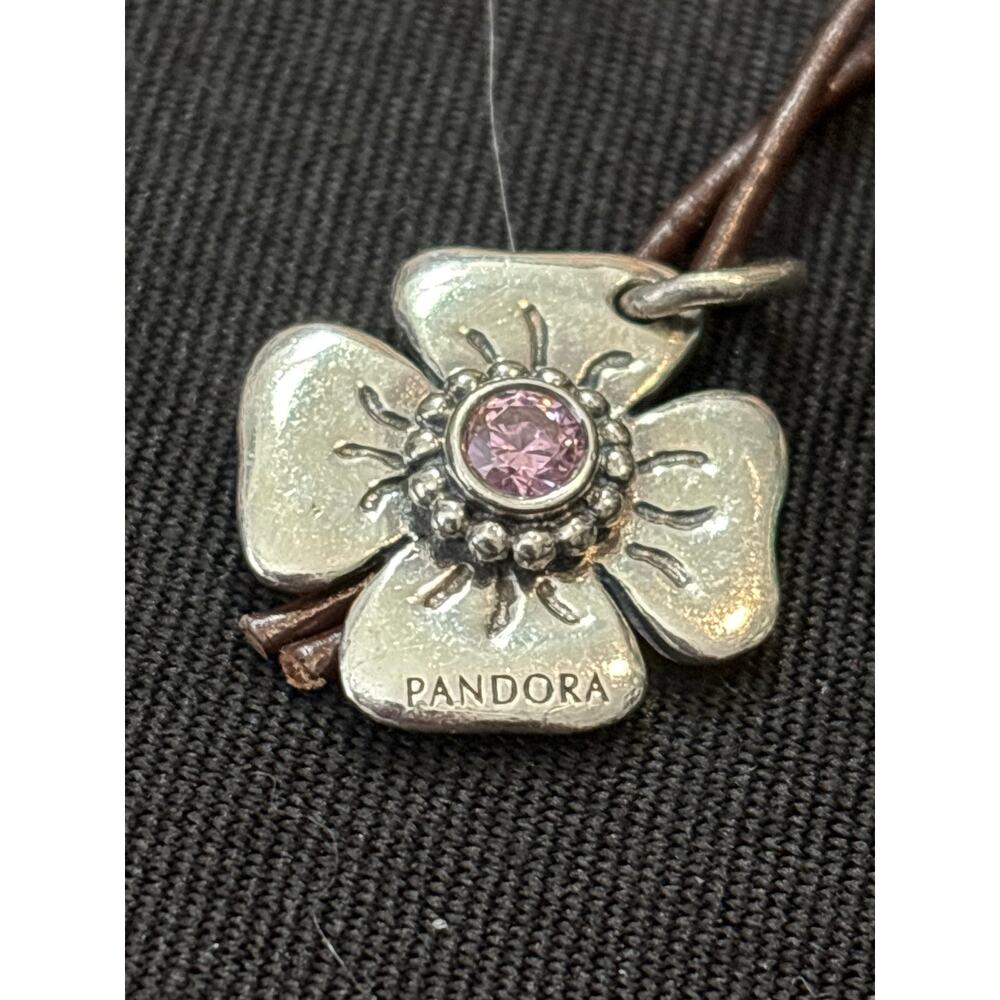 Pandora ALE 925 Sterling Silver flower Charm